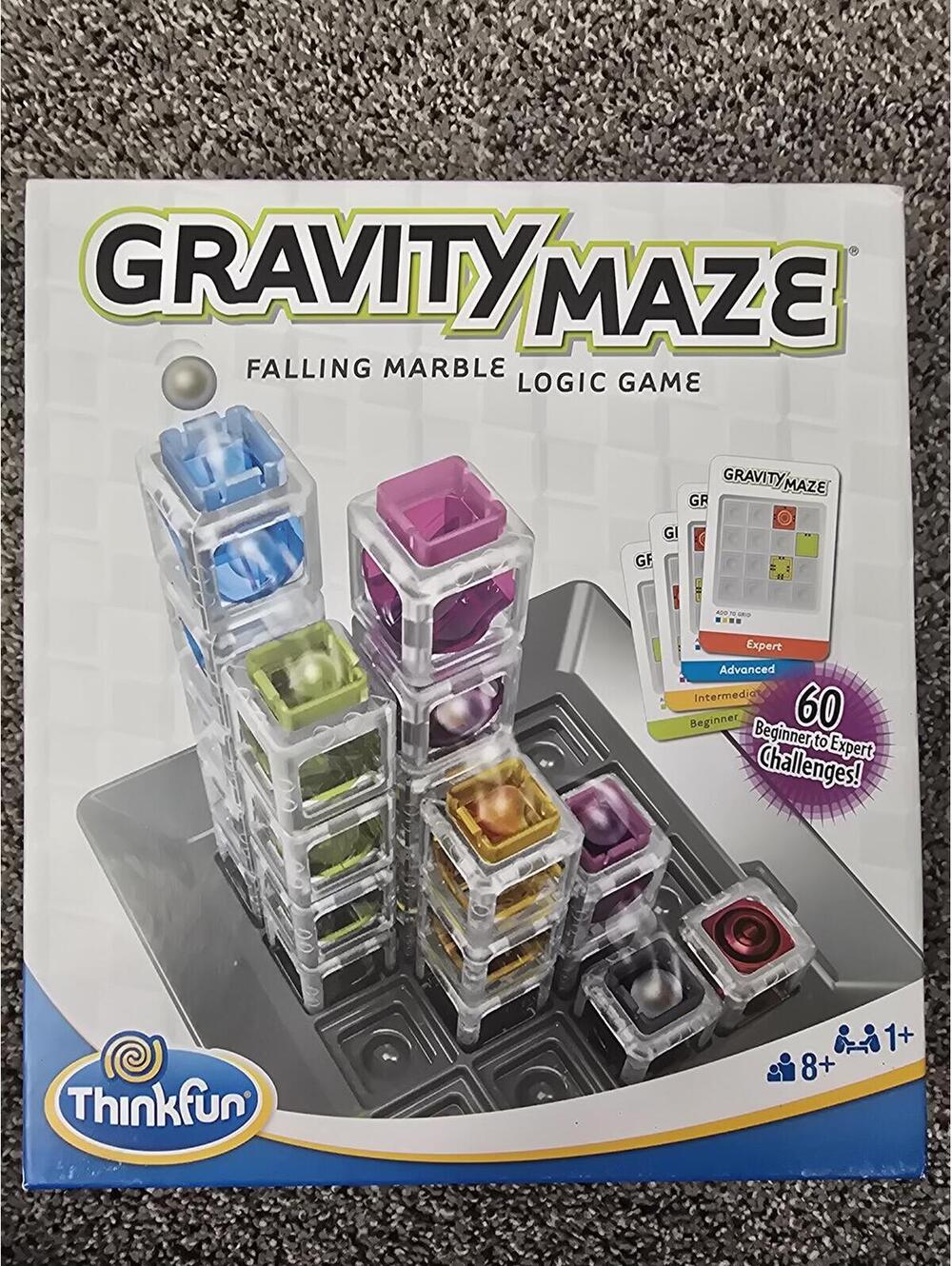 Gravity Maze Falling Marble Logic Game with 60 Challenge Cards